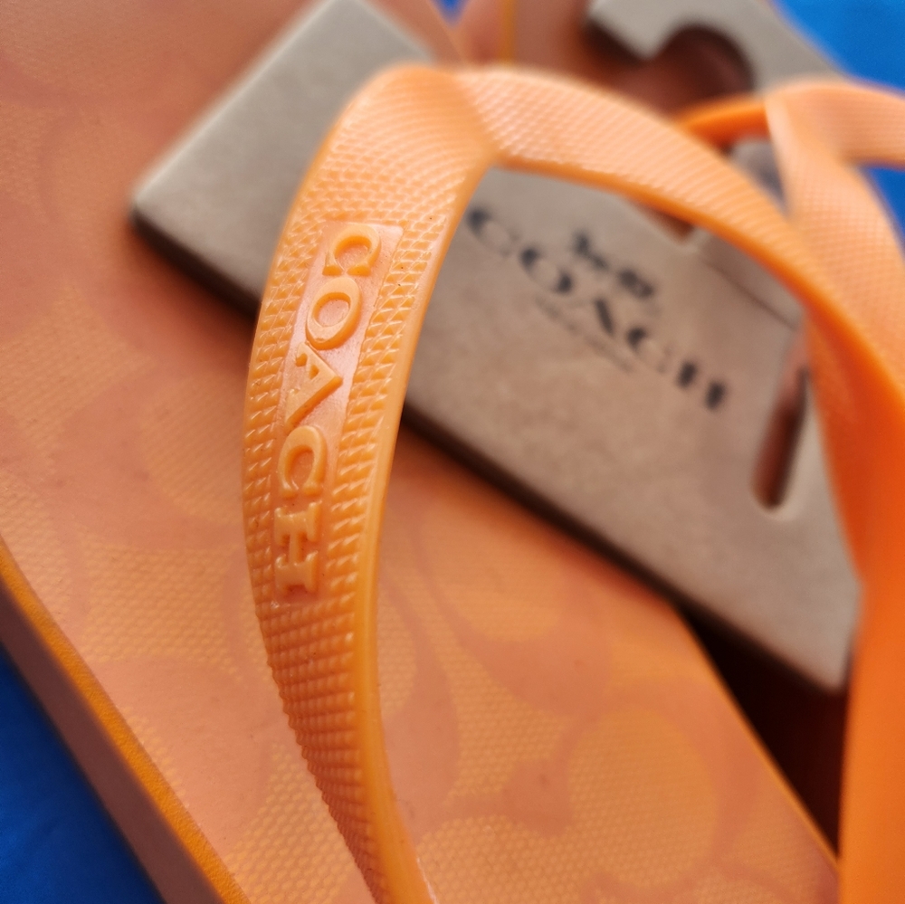 Coach orange sandals